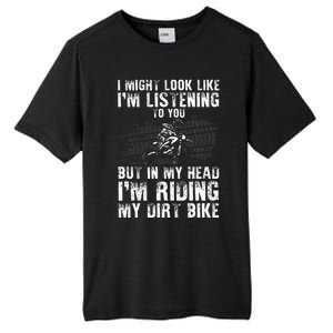 Funny Dirt Bike Art Motocross Dirt Bike Rider Tall Fusion ChromaSoft Performance T-Shirt