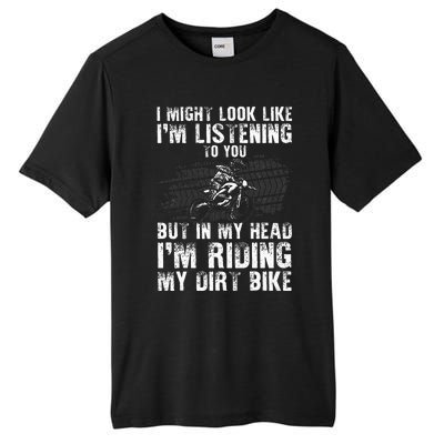 Funny Dirt Bike Art Motocross Dirt Bike Rider Tall Fusion ChromaSoft Performance T-Shirt