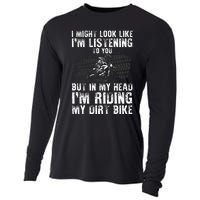 Funny Dirt Bike Art Motocross Dirt Bike Rider Cooling Performance Long Sleeve Crew