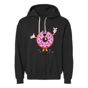 Funny Donut Boy Girl Donut Sprinkles Garment-Dyed Fleece Hoodie