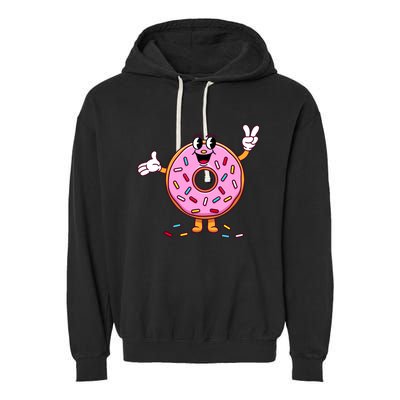 Funny Donut Boy Girl Donut Sprinkles Garment-Dyed Fleece Hoodie