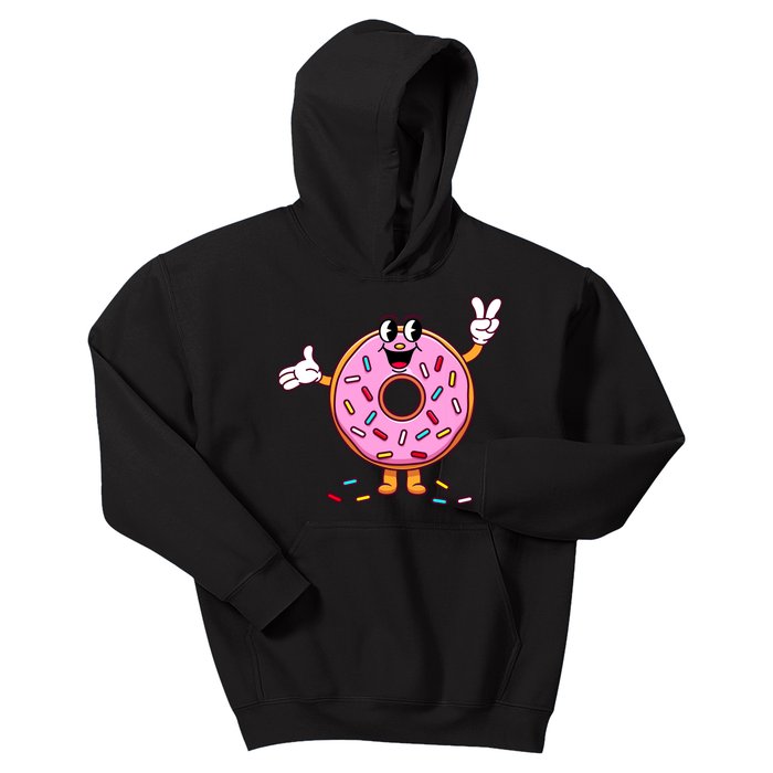 Funny Donut Boy Girl Donut Sprinkles Kids Hoodie