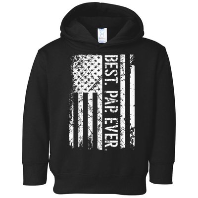 Fathers Day Best Pap Ever American Flag Gift Toddler Hoodie