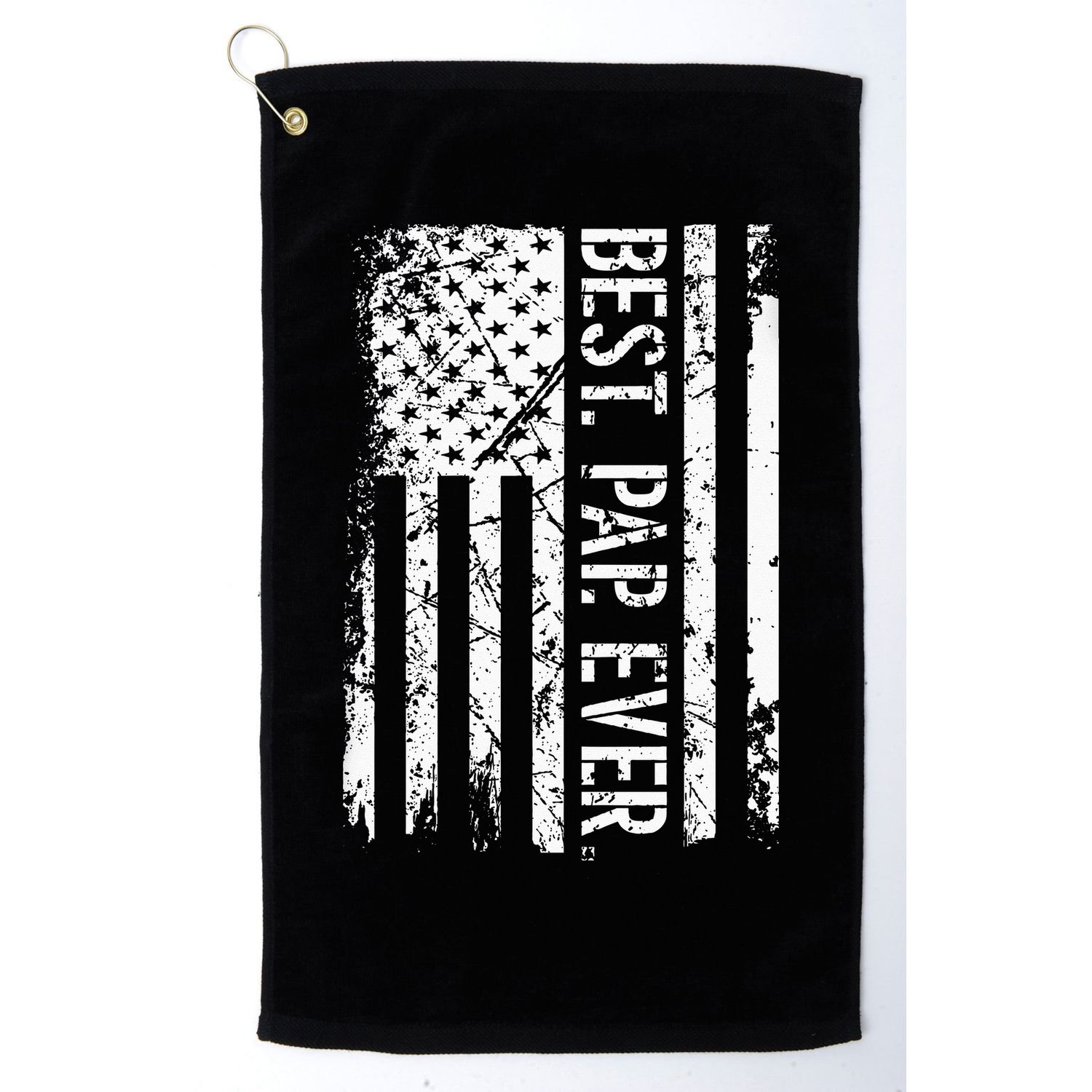 Fathers Day Best Pap Ever American Flag Gift Golf Towel