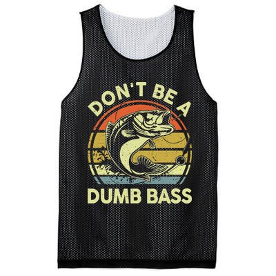 Funny Dont Be Dumb Bass Fish Dad Fishing Mesh Reversible Basketball Jersey Tank