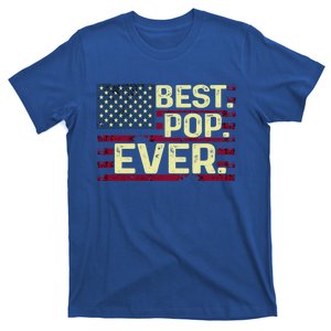 Fathers Day Best Pop Ever American Patriotic Usa Flag Cute Gift T-Shirt