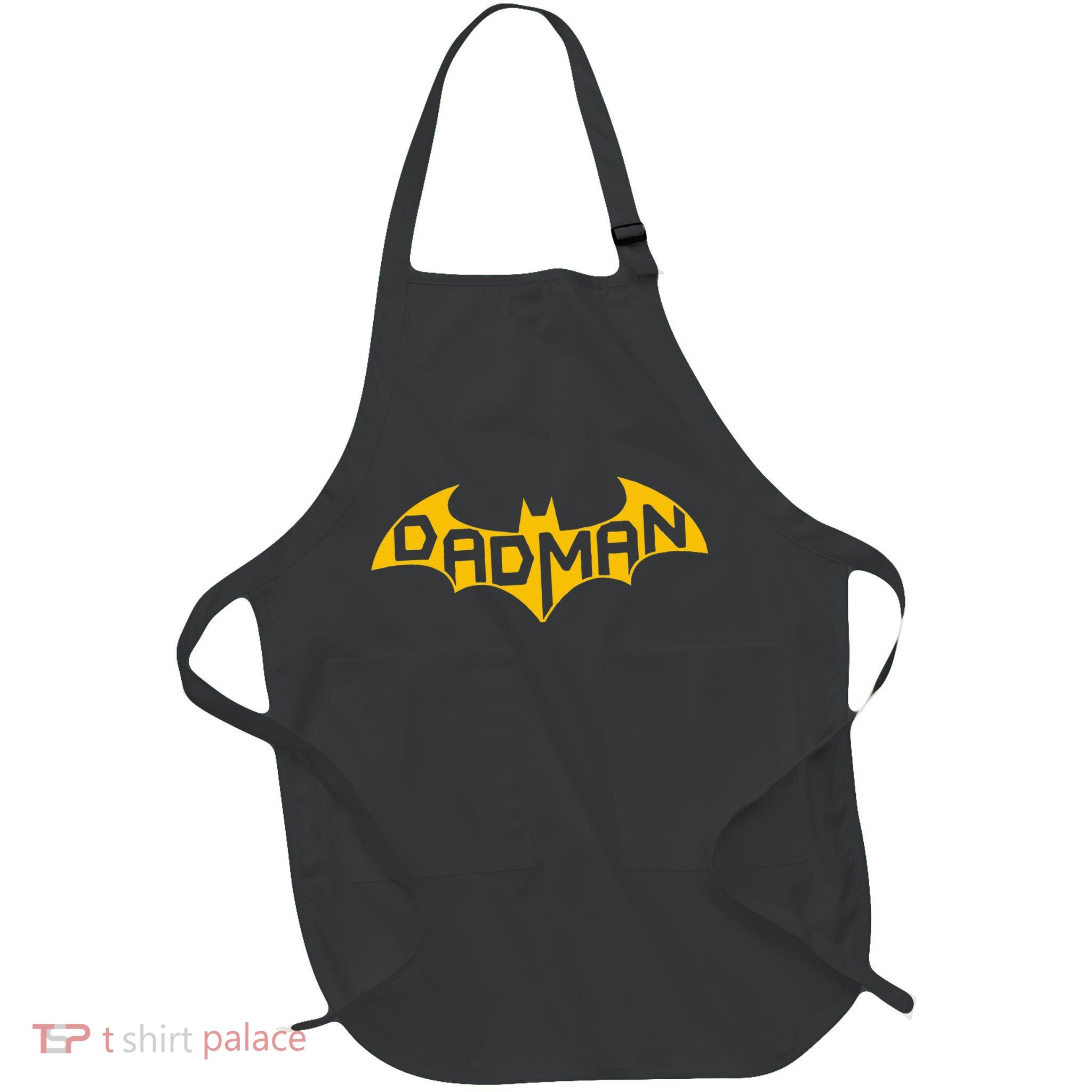 Funny Dad Birthday Present Idea Dadman Son Birth Full-Length Apron With Pockets