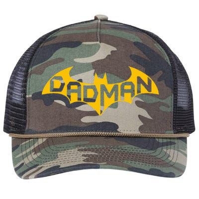 Funny Dad Birthday Present Idea Dadman Son Birth Retro Rope Trucker Hat Cap