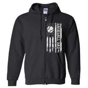 Fathers Day Baseball Dad Gifts Dad Baseball Full Zip Hoodie