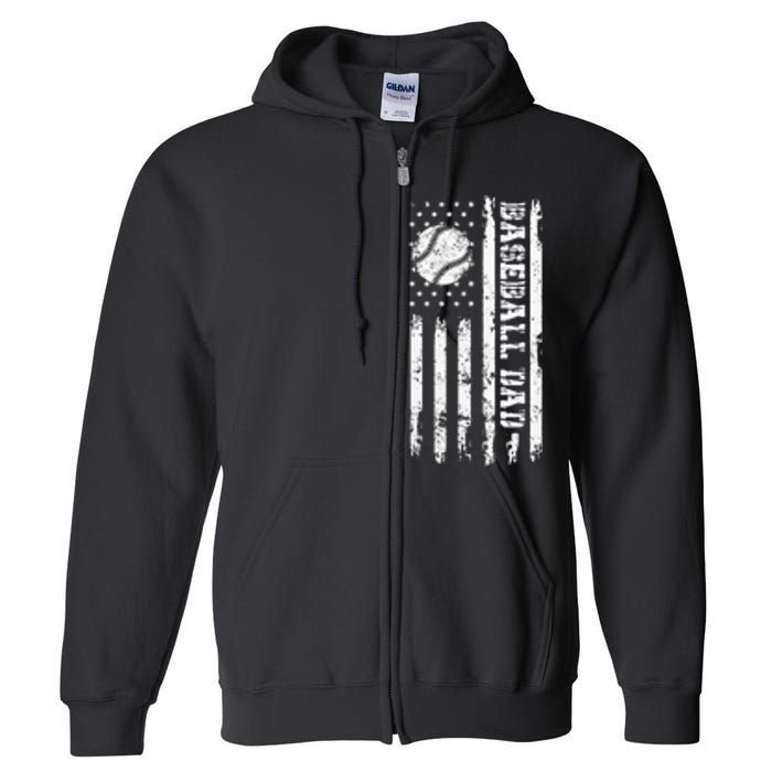 Fathers Day Baseball Dad Gifts Dad Baseball Full Zip Hoodie