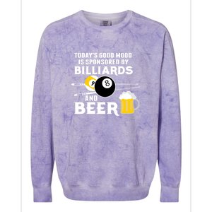 Father's Day BILLIARDS AND BEER BILLIARDS POOL PLAYER Gift For Dad Colorblast Crewneck Sweatshirt