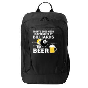 Father's Day BILLIARDS AND BEER BILLIARDS POOL PLAYER Gift For Dad City Backpack