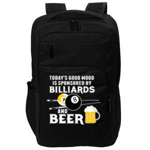 Father's Day BILLIARDS AND BEER BILLIARDS POOL PLAYER Gift For Dad Impact Tech Backpack