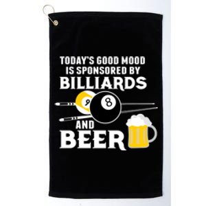 Father's Day BILLIARDS AND BEER BILLIARDS POOL PLAYER Gift For Dad Platinum Collection Golf Towel