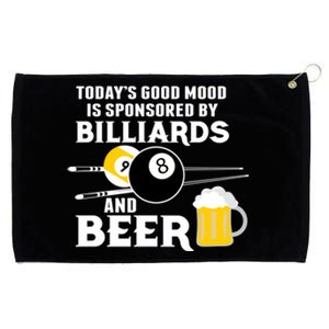 Father's Day BILLIARDS AND BEER BILLIARDS POOL PLAYER Gift For Dad Grommeted Golf Towel