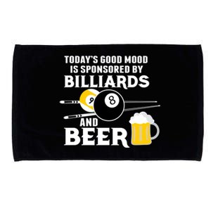 Father's Day BILLIARDS AND BEER BILLIARDS POOL PLAYER Gift For Dad Microfiber Hand Towel