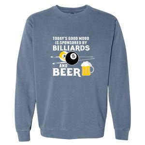 Father's Day BILLIARDS AND BEER BILLIARDS POOL PLAYER Gift For Dad Garment-Dyed Sweatshirt