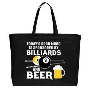 Father's Day BILLIARDS AND BEER BILLIARDS POOL PLAYER Gift For Dad Cotton Canvas Jumbo Tote