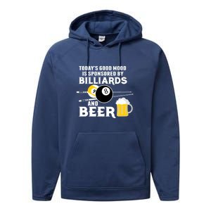 Father's Day BILLIARDS AND BEER BILLIARDS POOL PLAYER Gift For Dad Performance Fleece Hoodie