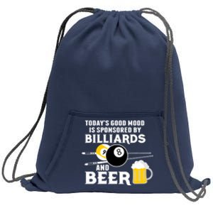 Father's Day BILLIARDS AND BEER BILLIARDS POOL PLAYER Gift For Dad Sweatshirt Cinch Pack Bag