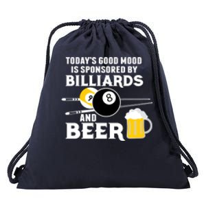 Father's Day BILLIARDS AND BEER BILLIARDS POOL PLAYER Gift For Dad Drawstring Bag