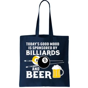 Father's Day BILLIARDS AND BEER BILLIARDS POOL PLAYER Gift For Dad Tote Bag