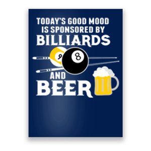 Father's Day BILLIARDS AND BEER BILLIARDS POOL PLAYER Gift For Dad Poster