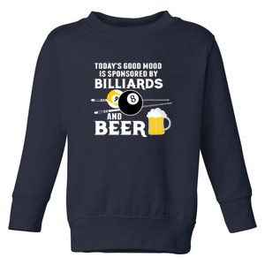 Father's Day BILLIARDS AND BEER BILLIARDS POOL PLAYER Gift For Dad Toddler Sweatshirt