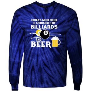 Father's Day BILLIARDS AND BEER BILLIARDS POOL PLAYER Gift For Dad Tie-Dye Long Sleeve Shirt