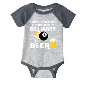 Father's Day BILLIARDS AND BEER BILLIARDS POOL PLAYER Gift For Dad Infant Baby Jersey Bodysuit