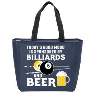 Father's Day BILLIARDS AND BEER BILLIARDS POOL PLAYER Gift For Dad Zip Tote Bag