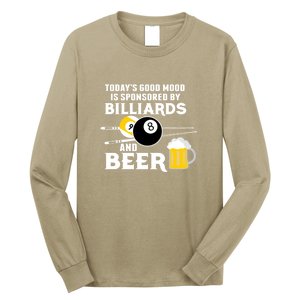 Father's Day BILLIARDS AND BEER BILLIARDS POOL PLAYER Gift For Dad Long Sleeve Shirt