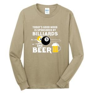 Father's Day BILLIARDS AND BEER BILLIARDS POOL PLAYER Gift For Dad Tall Long Sleeve T-Shirt