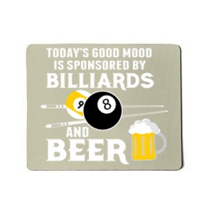 Father's Day BILLIARDS AND BEER BILLIARDS POOL PLAYER Gift For Dad Mousepad