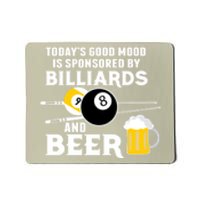 Father's Day BILLIARDS AND BEER BILLIARDS POOL PLAYER Gift For Dad Mousepad