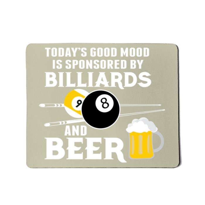 Father's Day BILLIARDS AND BEER BILLIARDS POOL PLAYER Gift For Dad Mousepad