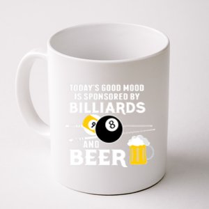 Father's Day BILLIARDS AND BEER BILLIARDS POOL PLAYER Gift For Dad Coffee Mug