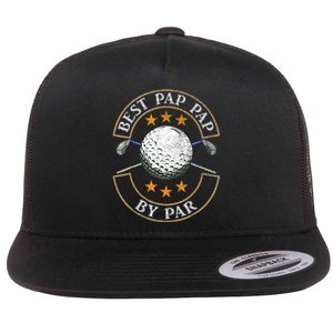 Father's Day Best Pap By Par Golf Gifts For Dad Grandpa Flat Bill Trucker Hat