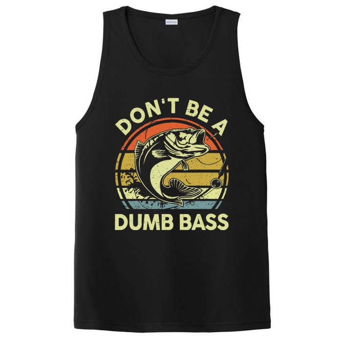 Fishing Dont Be Dumb Bass Funny Dad PosiCharge Competitor Tank