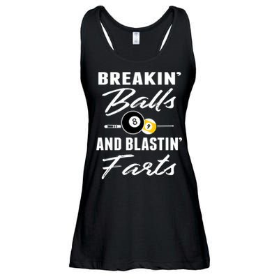 Father's Day BREAKIN BALLS AND BLASTIN'S FARTS Pool Player Gift For Dad Ladies Essential Flowy Tank