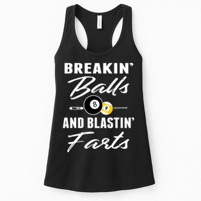 Father's Day BREAKIN BALLS AND BLASTIN'S FARTS Pool Player Gift For Dad Womens Tank Top