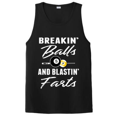 Father's Day BREAKIN BALLS AND BLASTIN'S FARTS Pool Player Gift For Dad PosiCharge Competitor Tank