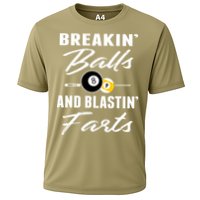Father's Day BREAKIN BALLS AND BLASTIN'S FARTS Pool Player Gift For Dad Performance Shirt