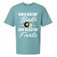 Father's Day BREAKIN BALLS AND BLASTIN'S FARTS Pool Player Gift For Dad Sueded Cloud Jersey T-Shirt