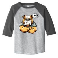 Funny Dog Bulldog No Toddler Fine Jersey T-Shirt