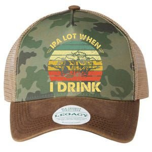 Funny Drinking Beer Party Ipa A Lot When I Drink Legacy Tie Dye Trucker Hat