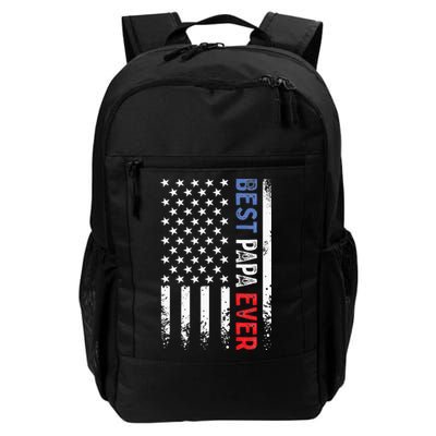 Fathers Day Best Papa Ever With US American Flag Backpack