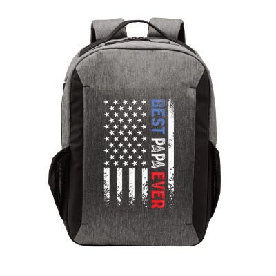 Fathers Day Best Papa Ever With US American Flag Vector Backpack