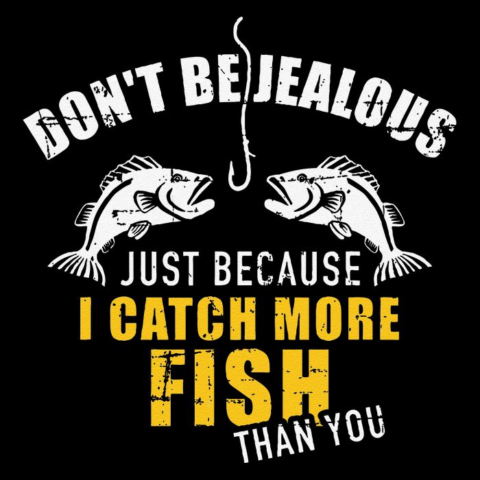 Fishing DonT Be Jealous Just Because I Catch More Fish You Cropped Pullover Crew