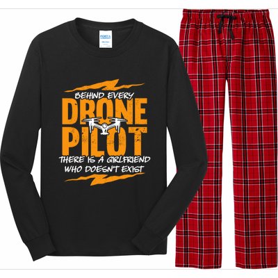 Funny Drone Behind Every Drone Pilot There Is No Friend Gift Long Sleeve Pajama Set